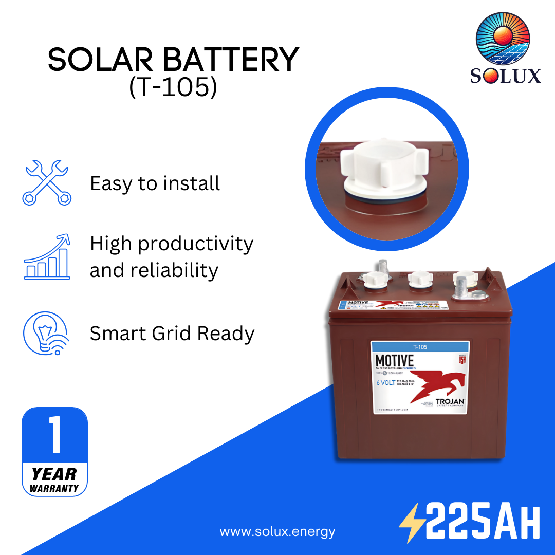 This is an image of Trojan Motive T-105 Signature Deep-Cycle Flooded Battery